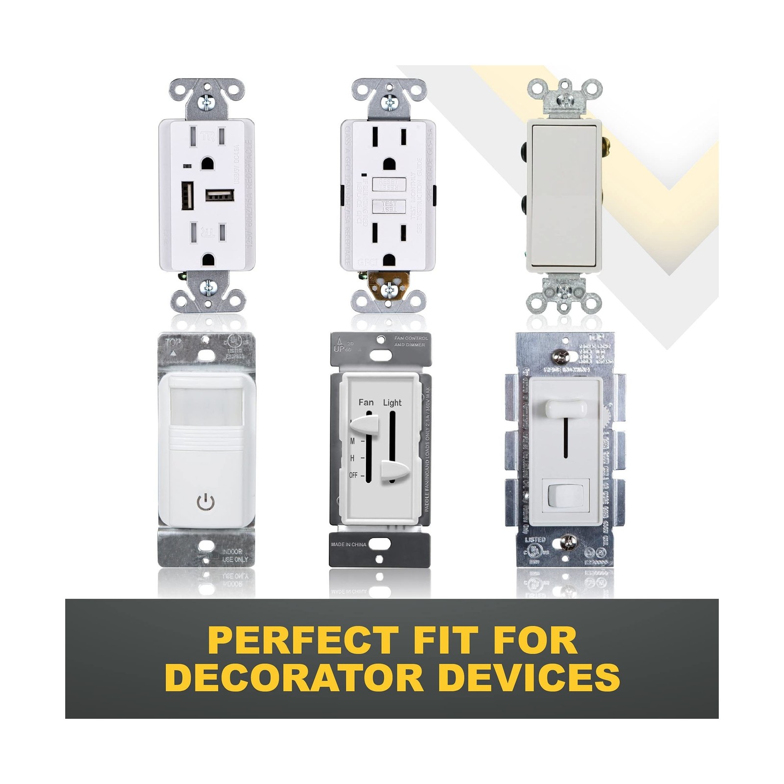 Faith White 1-Gang Screwless Wall Plate (1-pack) | Light Switch Plate or Wall...