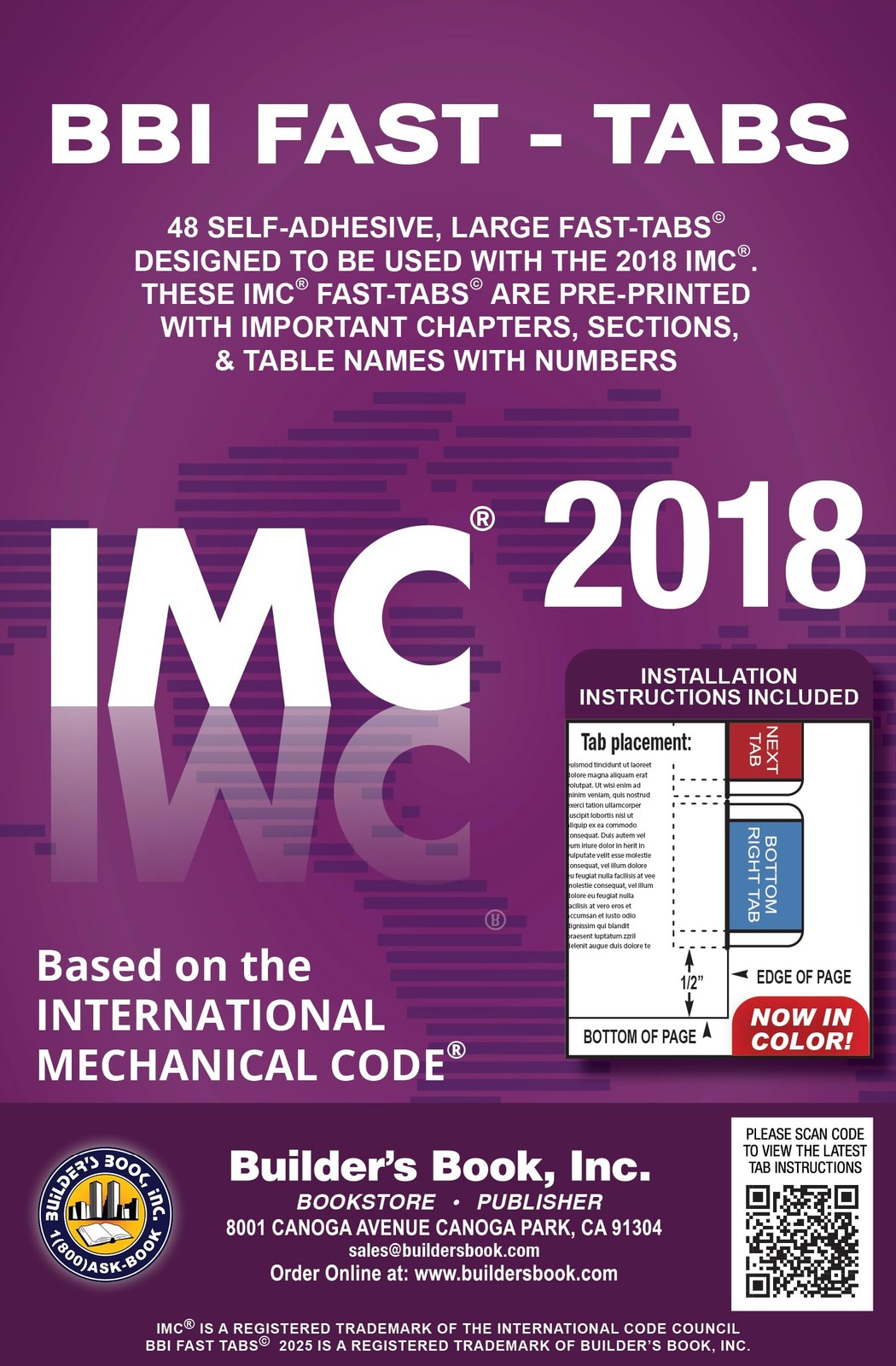 2018 International Mechanical Code (IMC) Fast Tabs
