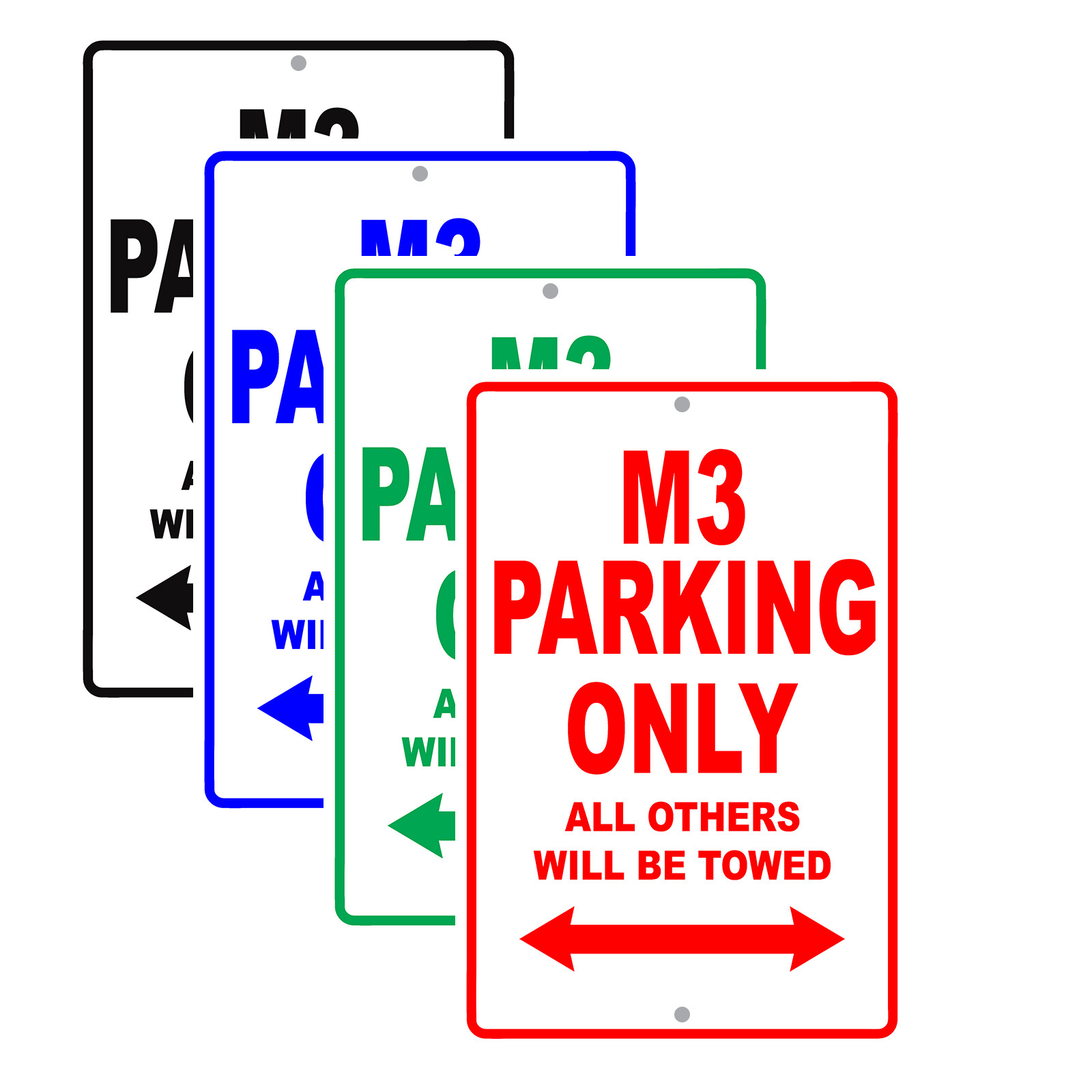 M3 BMW Car Reserved Parking Only All Others Towed Garage Aluminum Metal Sign