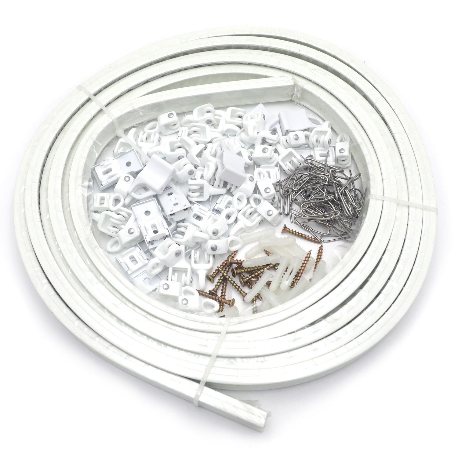 16.4Ft Flexible & Bendable Ceiling Curtain Track Trail Wall Mount Curved Curtain
