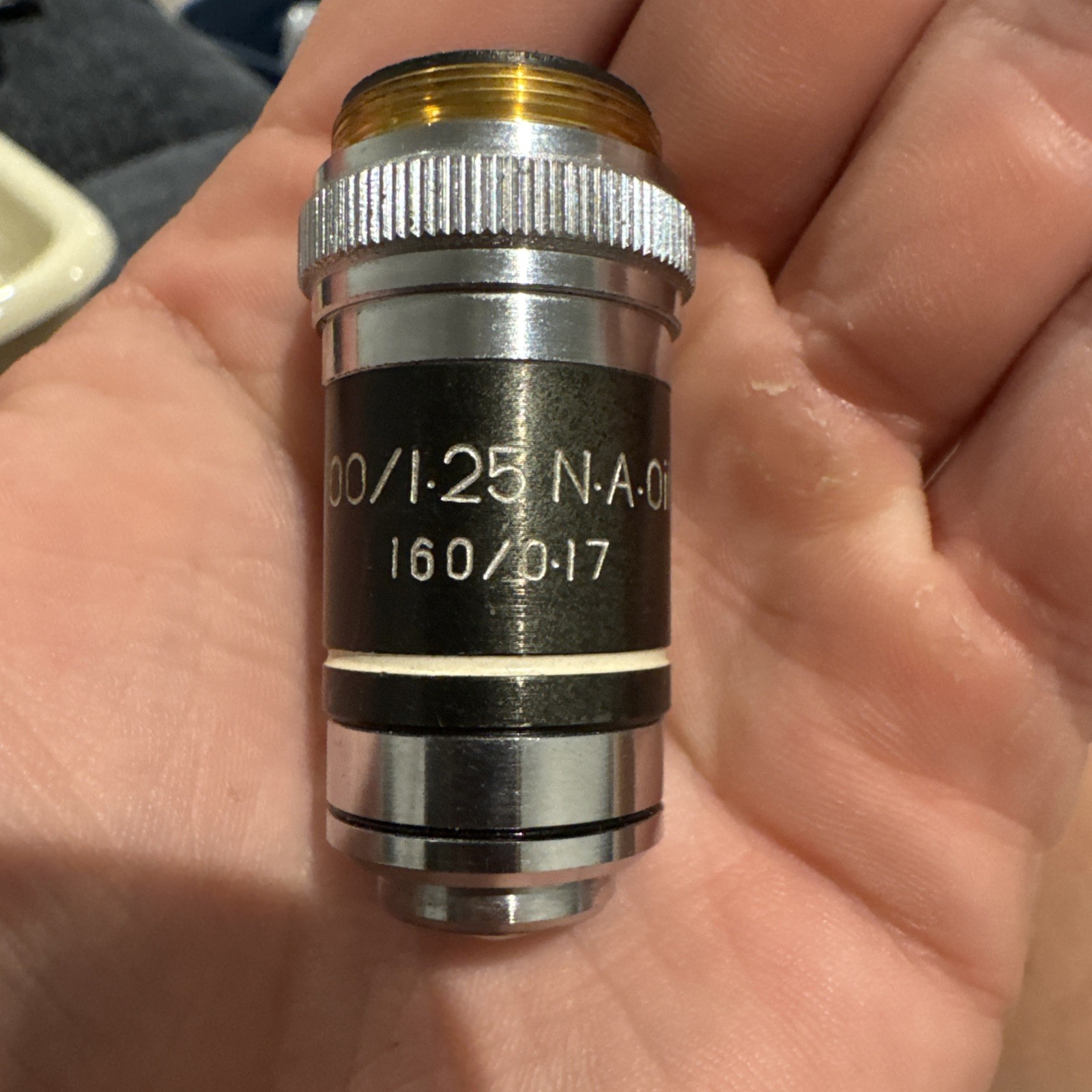 100x 1.25 NA Oil Immersion Microscope Objective 160/0.17 RMS Thread