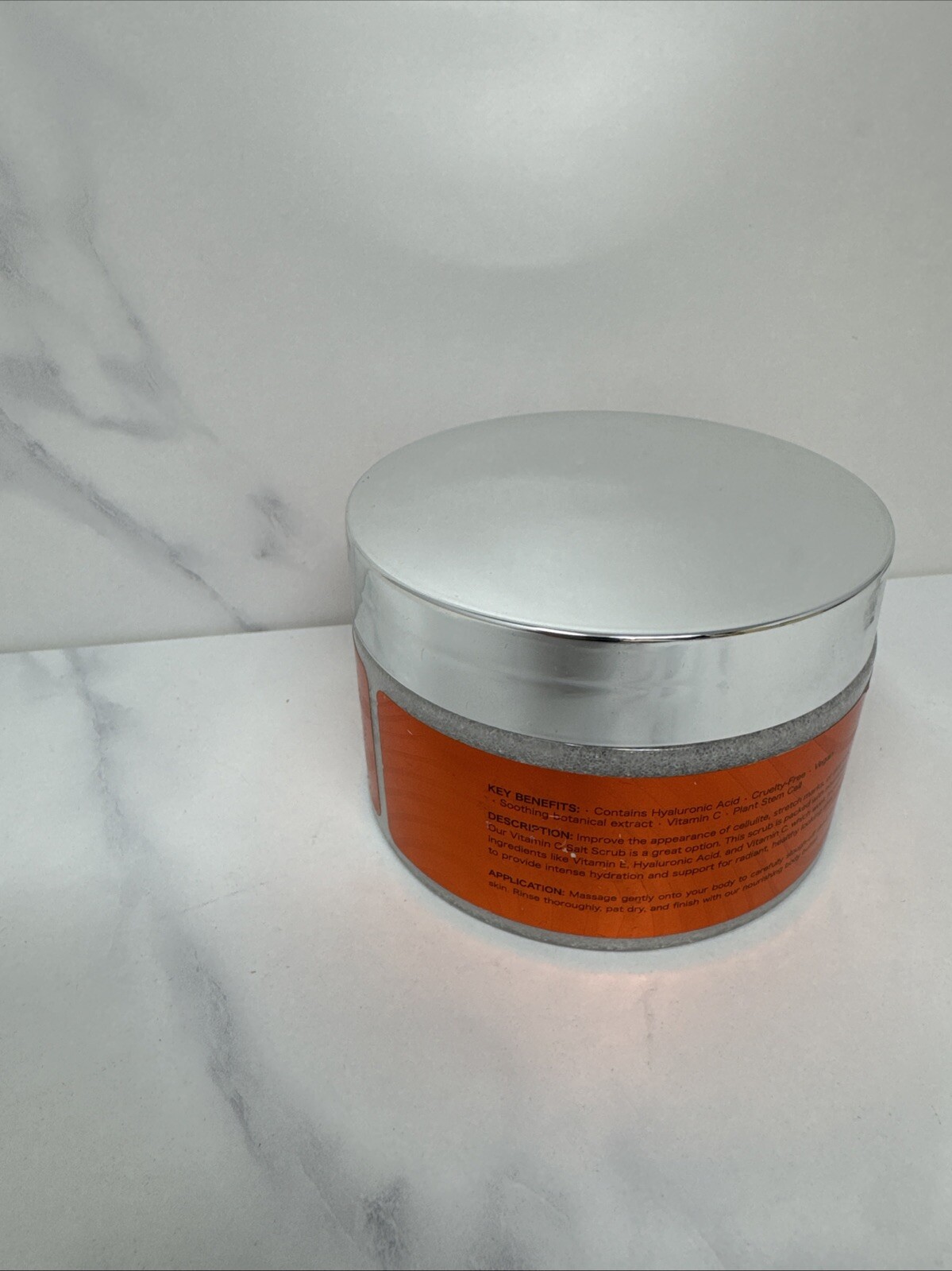 Grace Vitamin C Salt Scrub 10oz./283.5g. Plant Stem Cell Hyaluronic Acid NEW