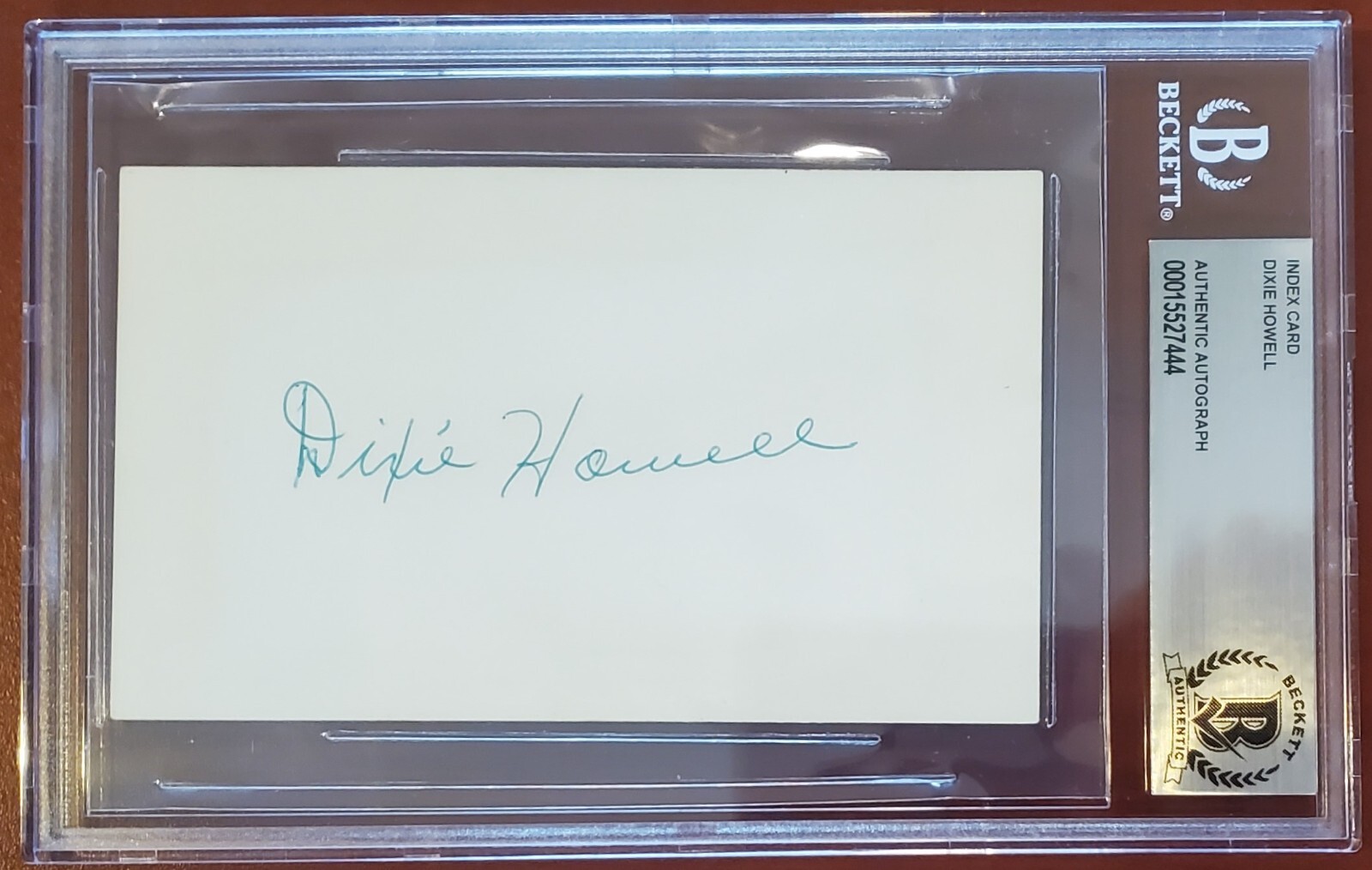 Millard Dixie Howell d60 signed 3x5 index card BAS White Sox died at 40