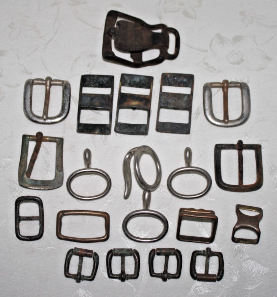 Vintage LOT of 20 HORSE Bridle HARNESS Buckle WESTERN Multiple SIZES Rings LOOPS