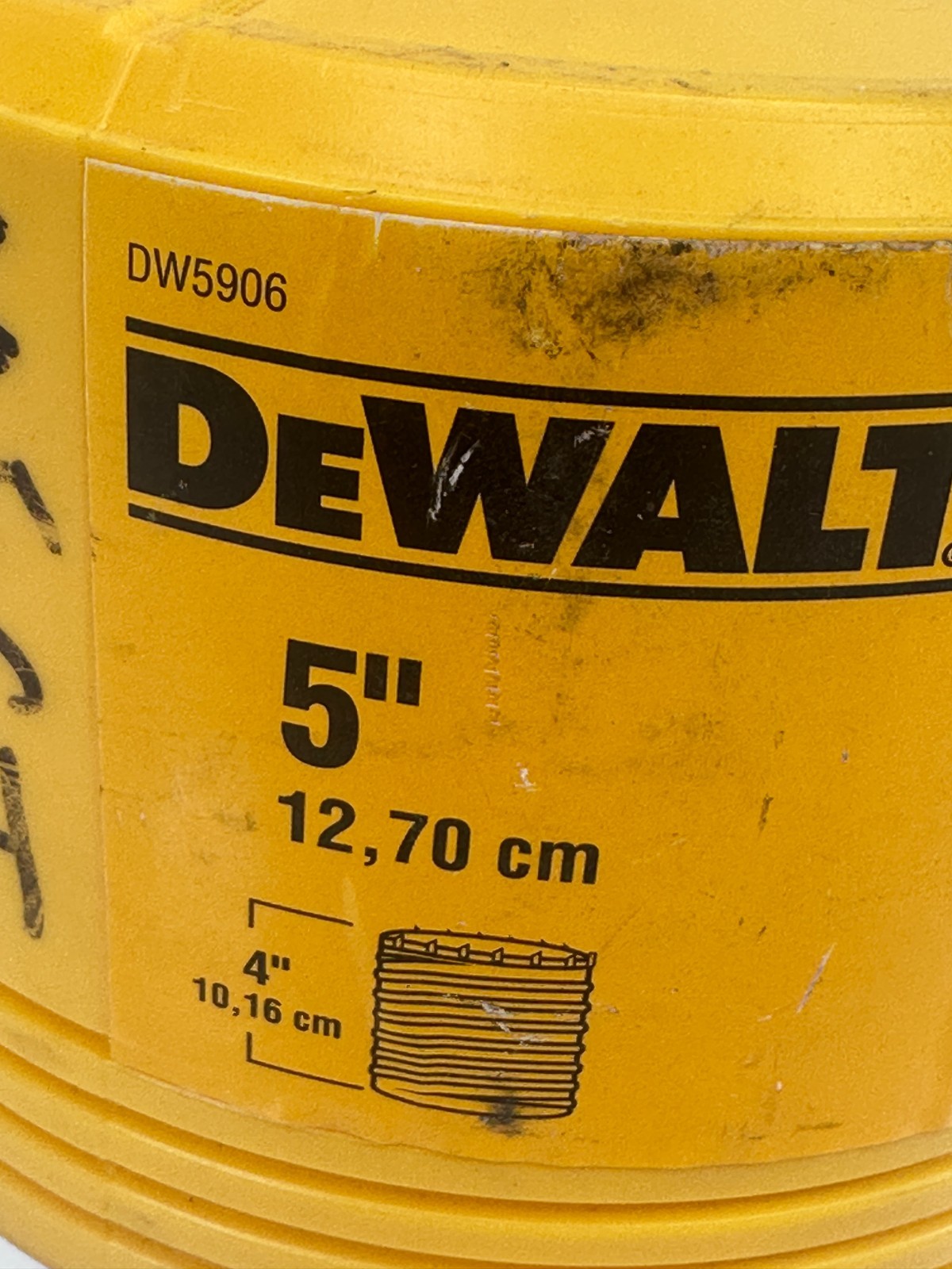 Dewalt DW5906 5" Dia. 12.70cm Concrete Core Bit x 4" Deep (10.16cm) - USED