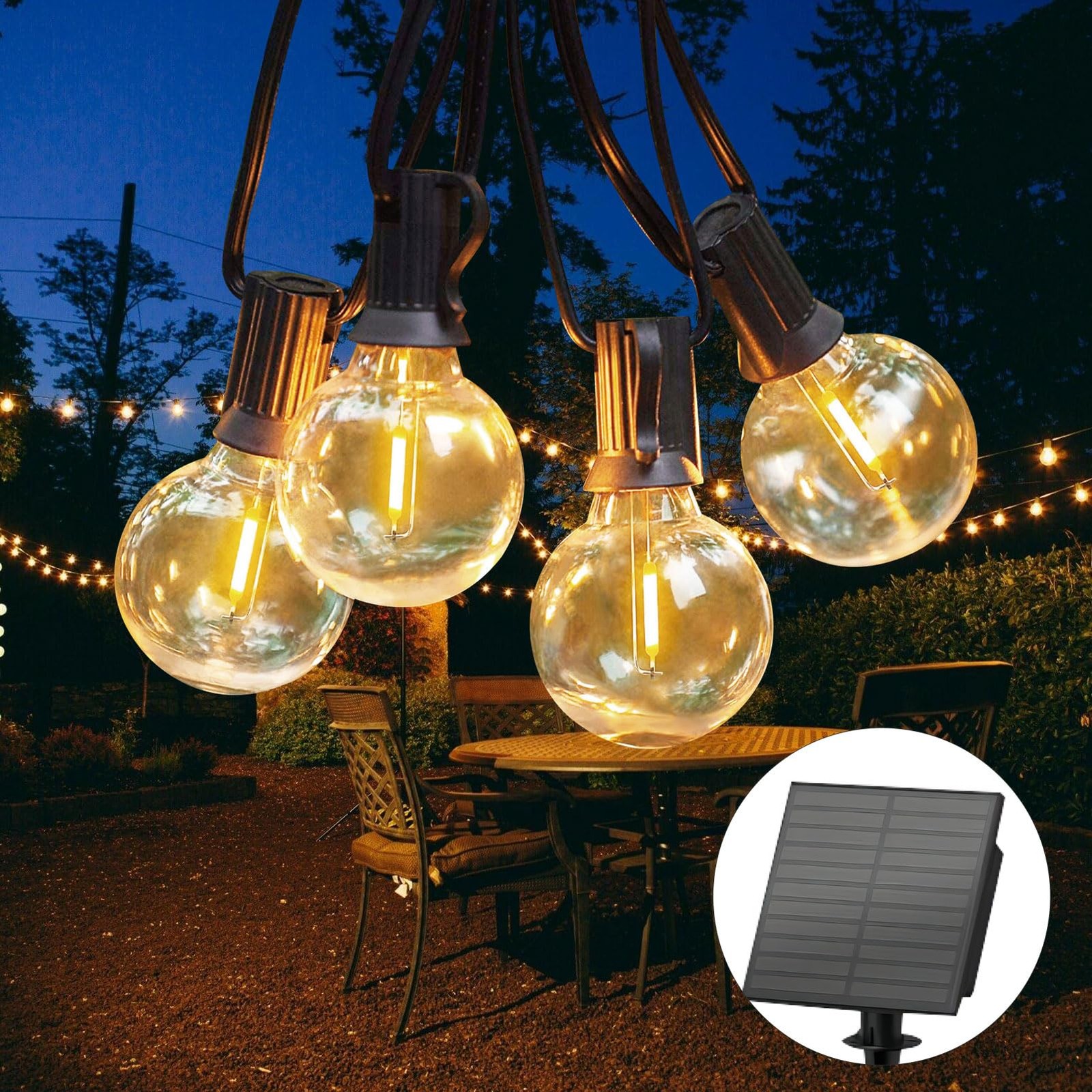 DC 3V Low Voltage, Solar Replacement Bulbs for G40 outoodr String Lights, Sha...