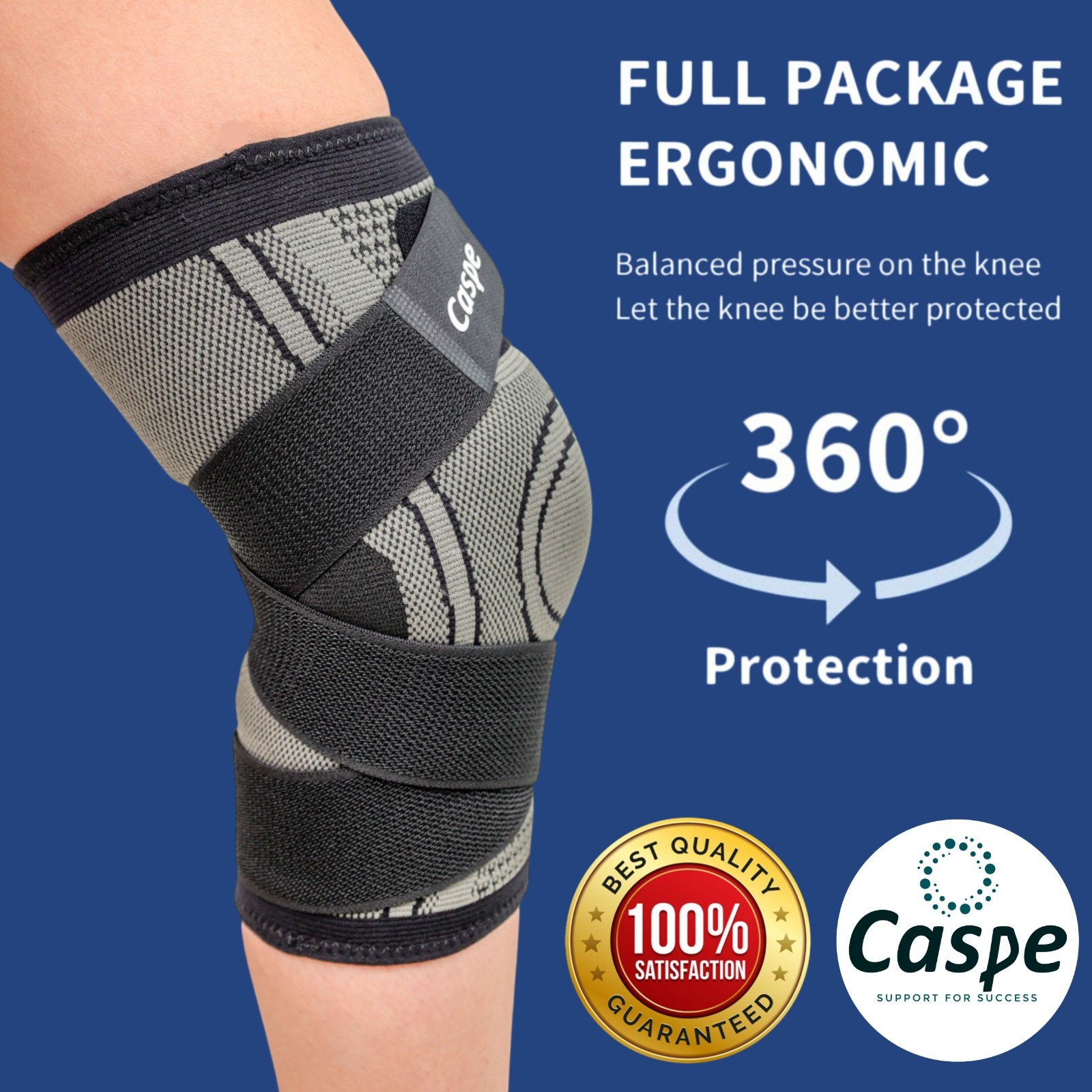 2Pcs Compression Sleeve Knee Brace Support Protector Arthritis Joint Pain Relief