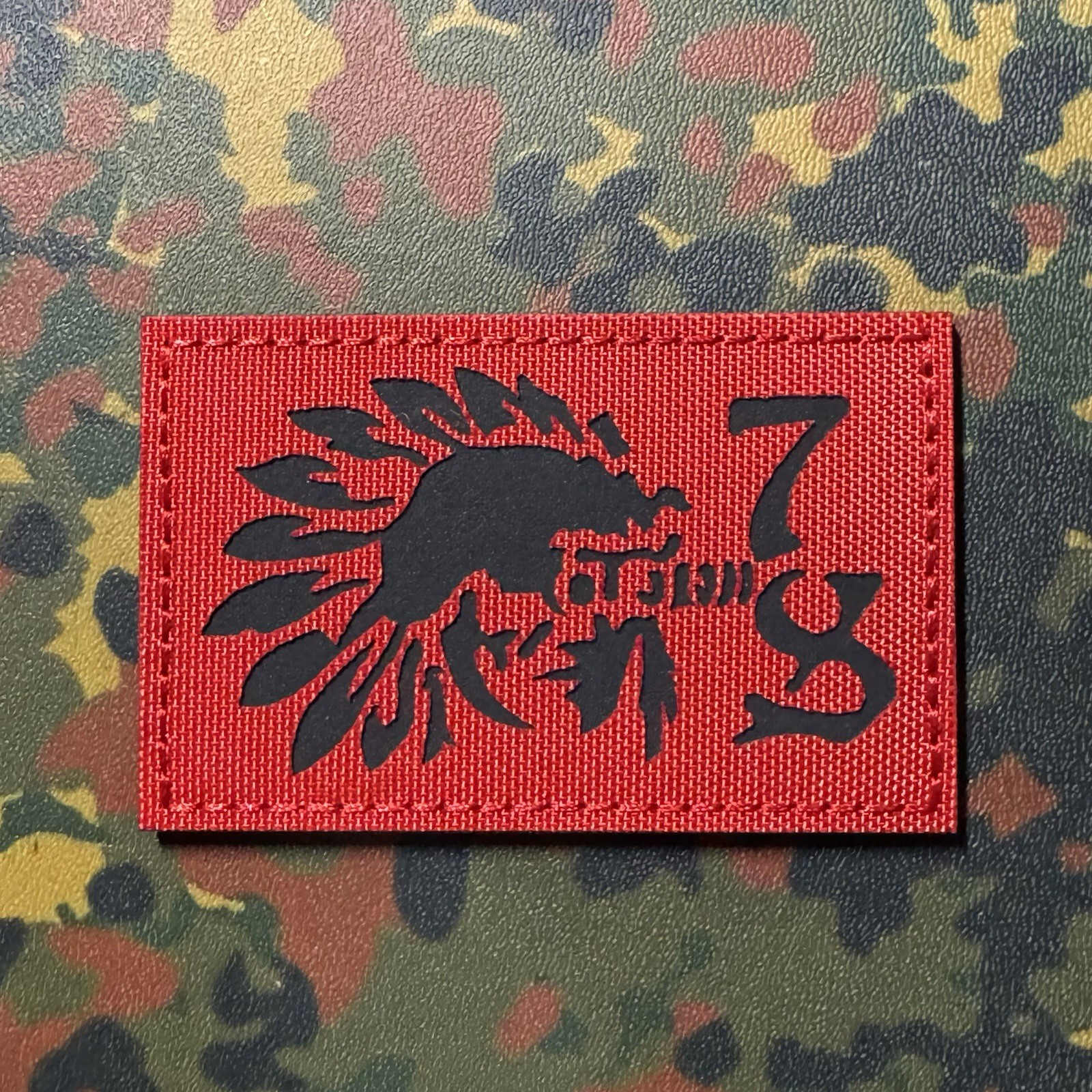 ONE7SIX REDMAN RED Laser-Cut MORALE Patch Hook/Loop GBRS SupDef FOG O7S