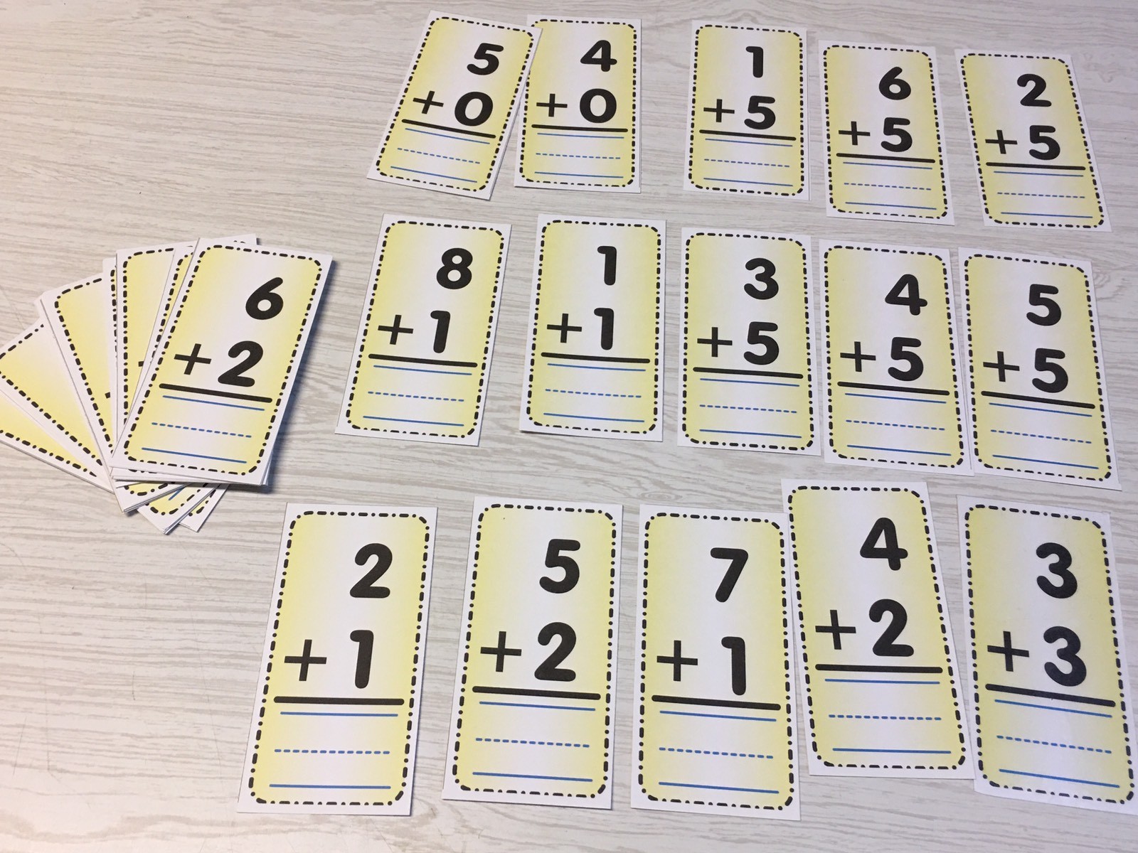 Math Center - Dry Erase - Addition Cards - 48 Laminated Activity Cards