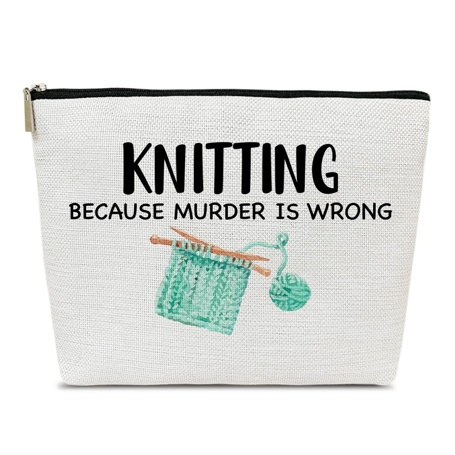 Funny Knitting Gifts Makeup Bag, Crocheting Gifts for Knitters Lovers, Women,...