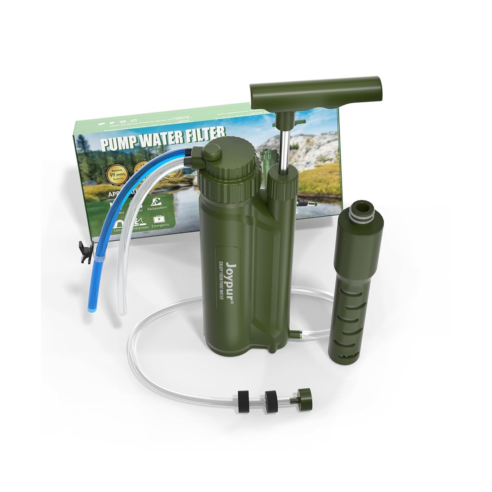 Portable 3-Stage Water Purifier Survival Pump with 0.01 Micron ... FAST USA SHIP