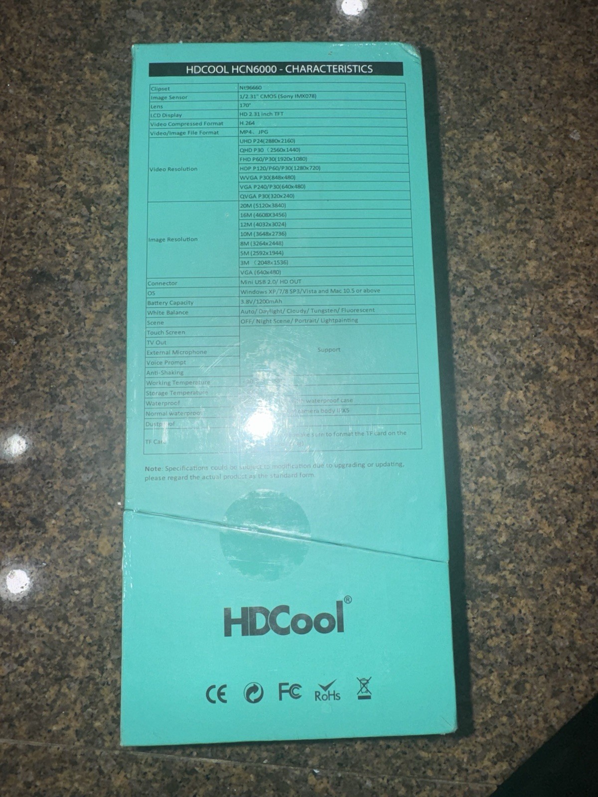 4K Waterproof Action Camera HCN6000
