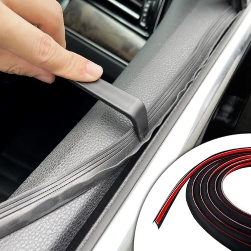 V-Shaped Rubber Car Window Seal Weather Stripping, 13.12ft x 0.6in, Black