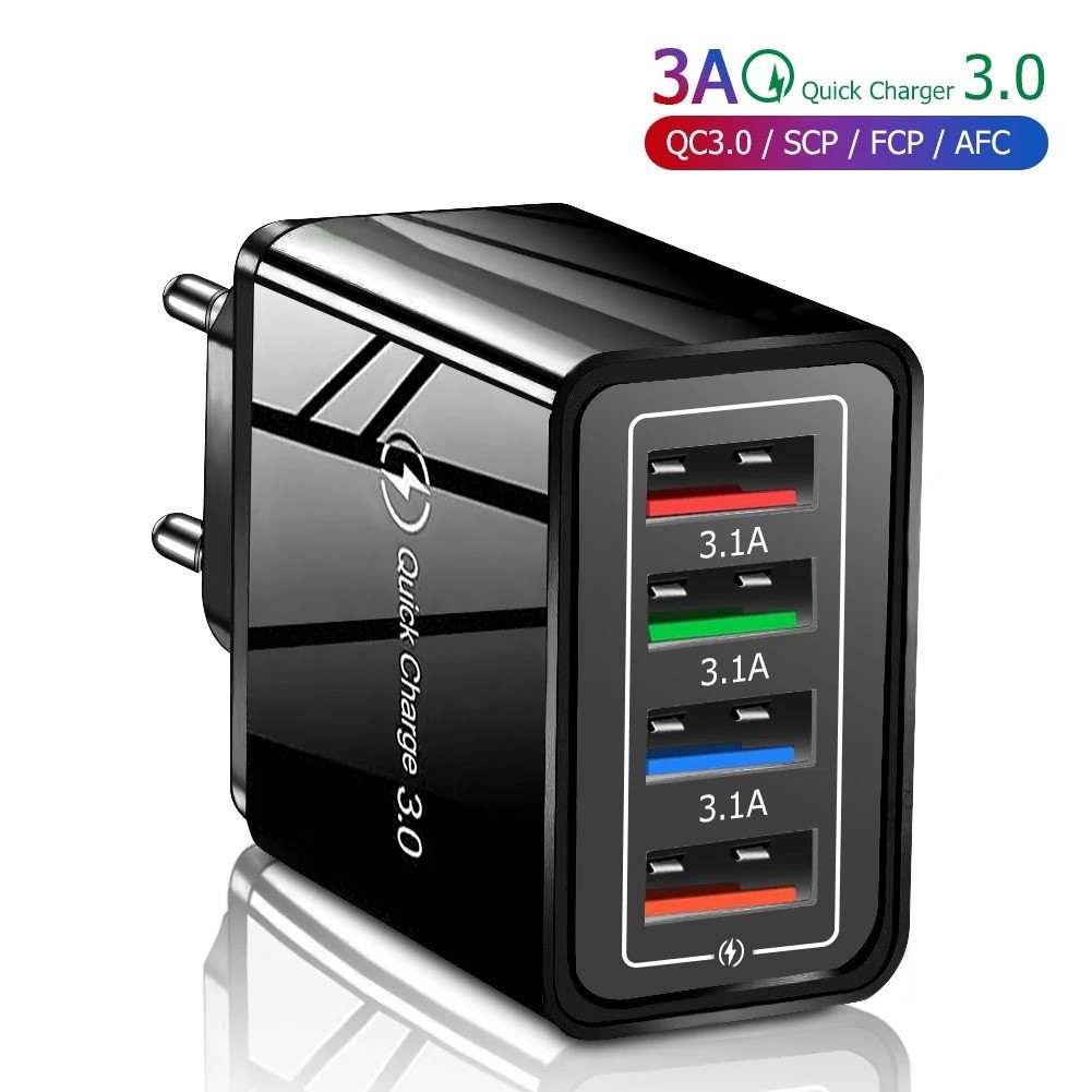 Hyper Charge Pro Charger – 4-Port Quick Charge for Android iPhone Fast Charging