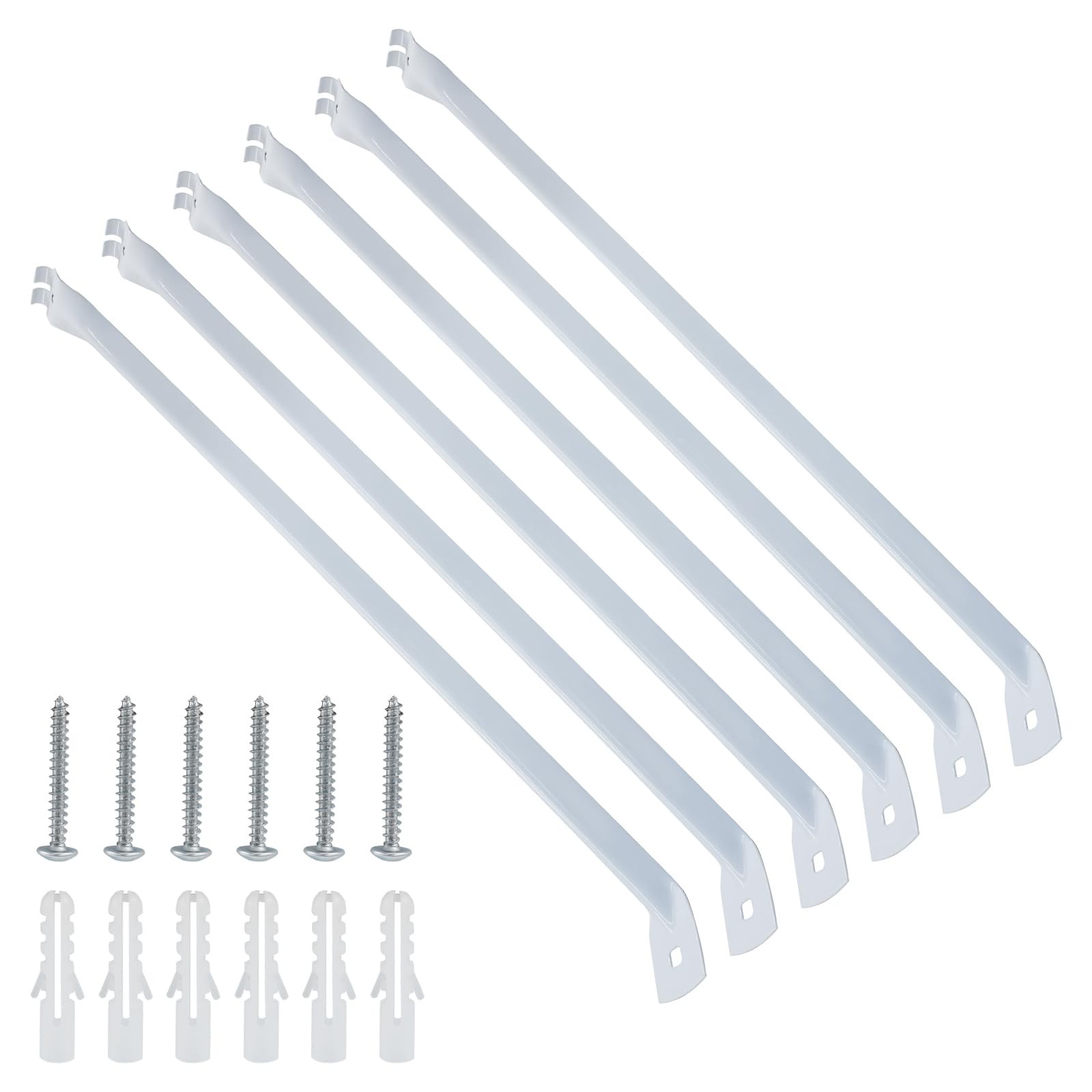 6 Pack Wire Shelf Brackets, 12 Inch Metal Rack Support for Closet Organizers ...
