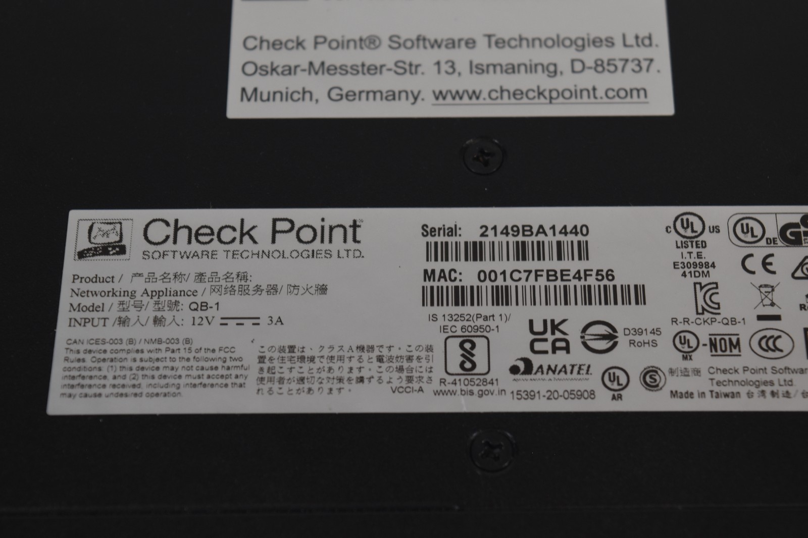 Check Point QUANTUM 3600 Security Gateway AI ML Powered Threat Prevention