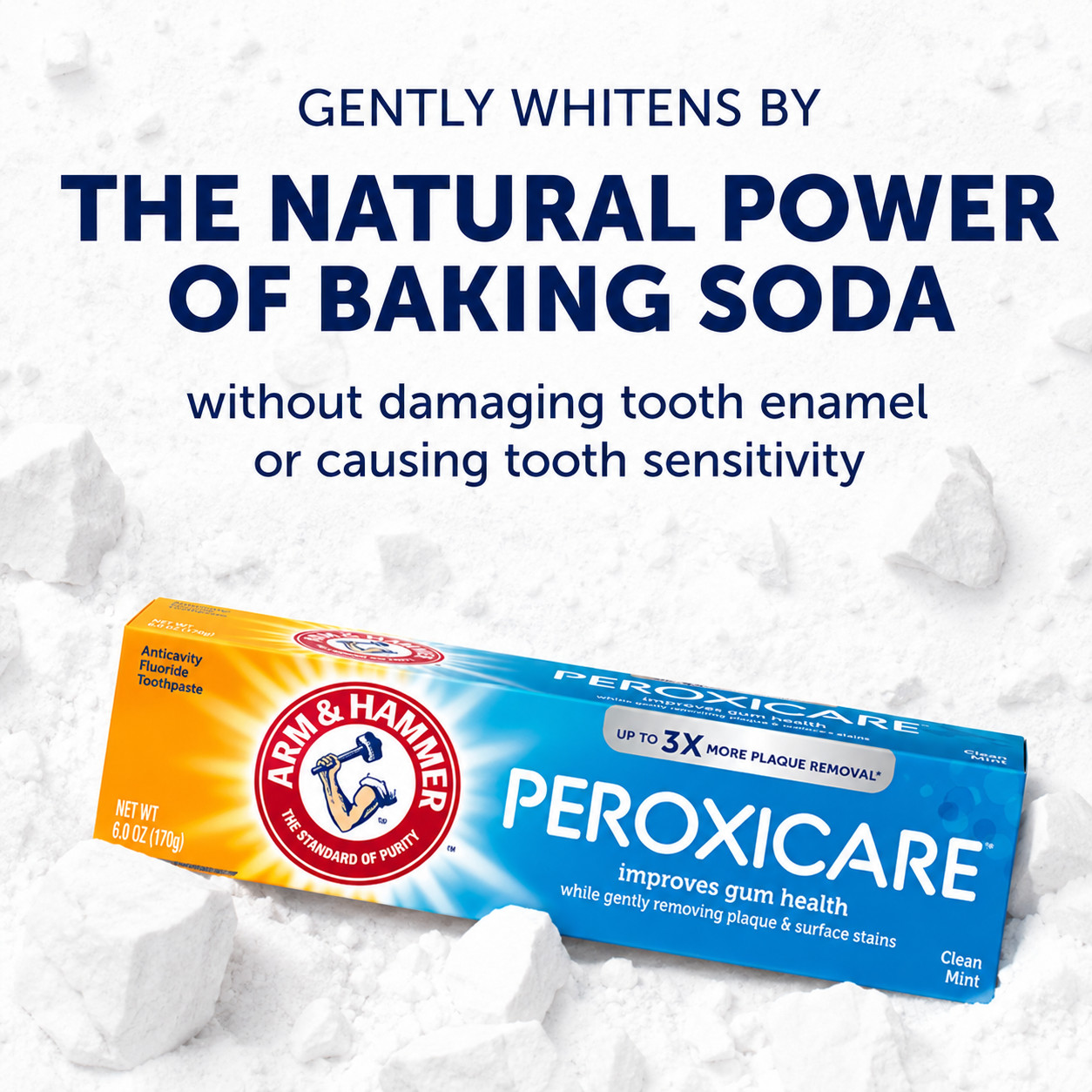 Arm & Hammer Peroxicare Toothpaste Clean Mint Fluoride 6 oz Value 2 Pack