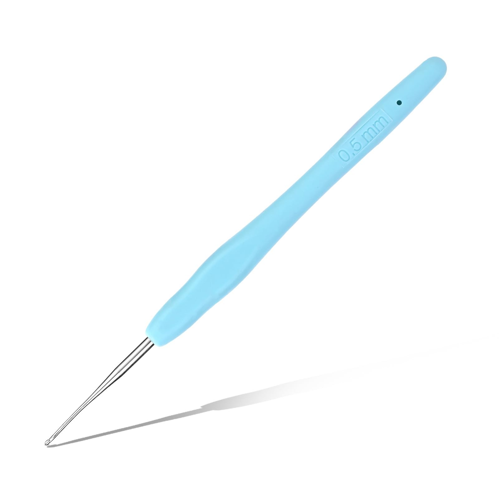0.5 mm Crochet Hook, Ergonomic Handle for Arthritic Hands, Extra Long  Knitti...