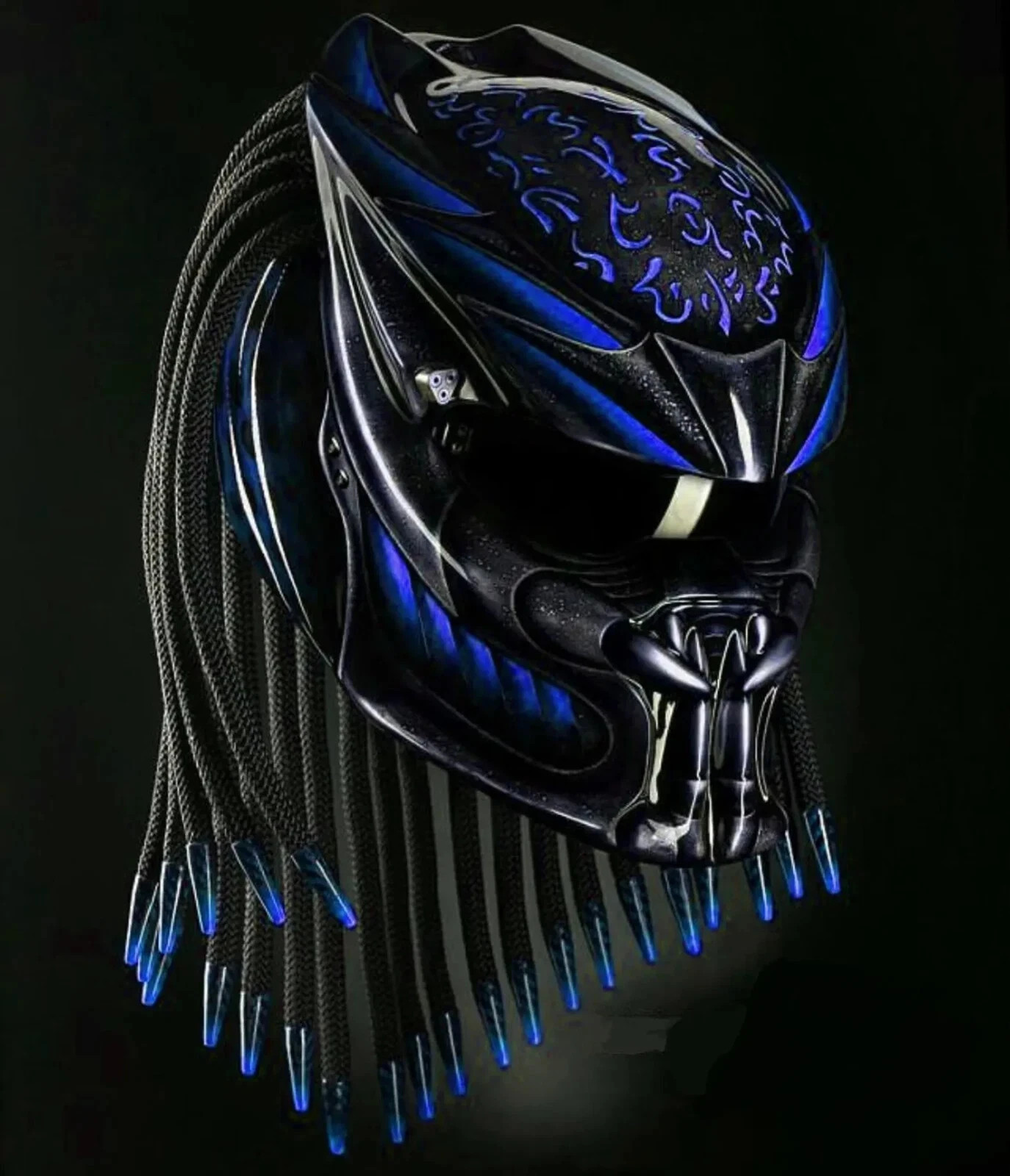 PREDATOR MOTORCYCLE HELMET FIRE STYLE ( DOT & ECE CERTIFIED )