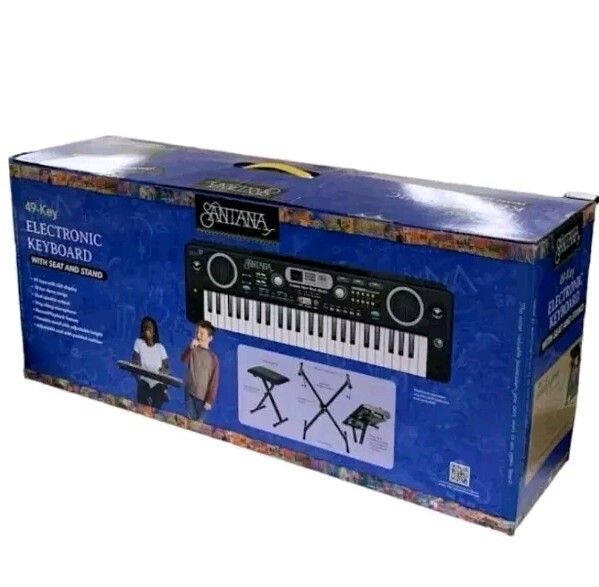 Santana KEY49-ST 49 Key Electronic Keyboard with Stand and Seat
