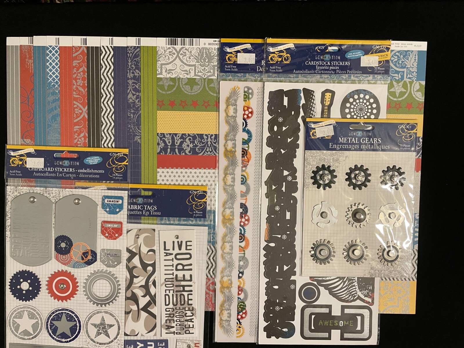 LITTLE YELLOW BICYCLE "GENERATION Z" 12X12 DS HEAVY PAPERS/EMBELLISHMENTS