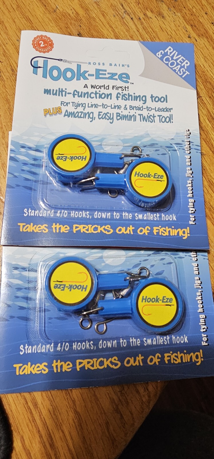 2~Hook Eze Multi-Function Fishing Tool, Hook Covers. Ross Bain’s 2 Pack