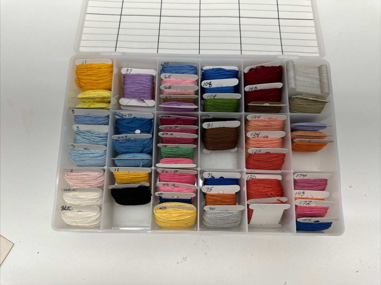 Large Lot of Carded Embroidery Floss Multicolor w/ Organizer