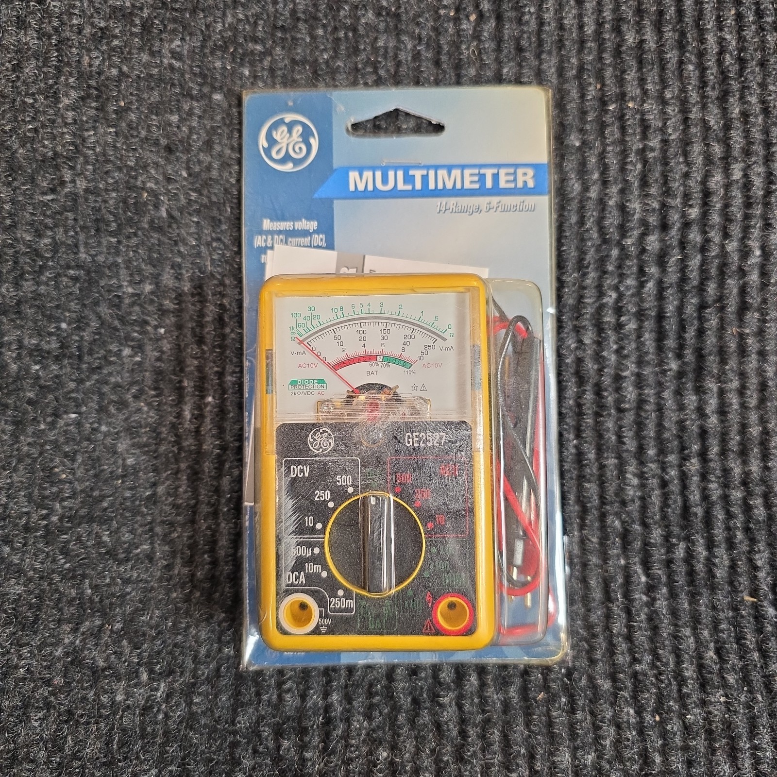 General Electric GE2527 Multimeter -  14 Range / 6 Function Voltage Tester - New