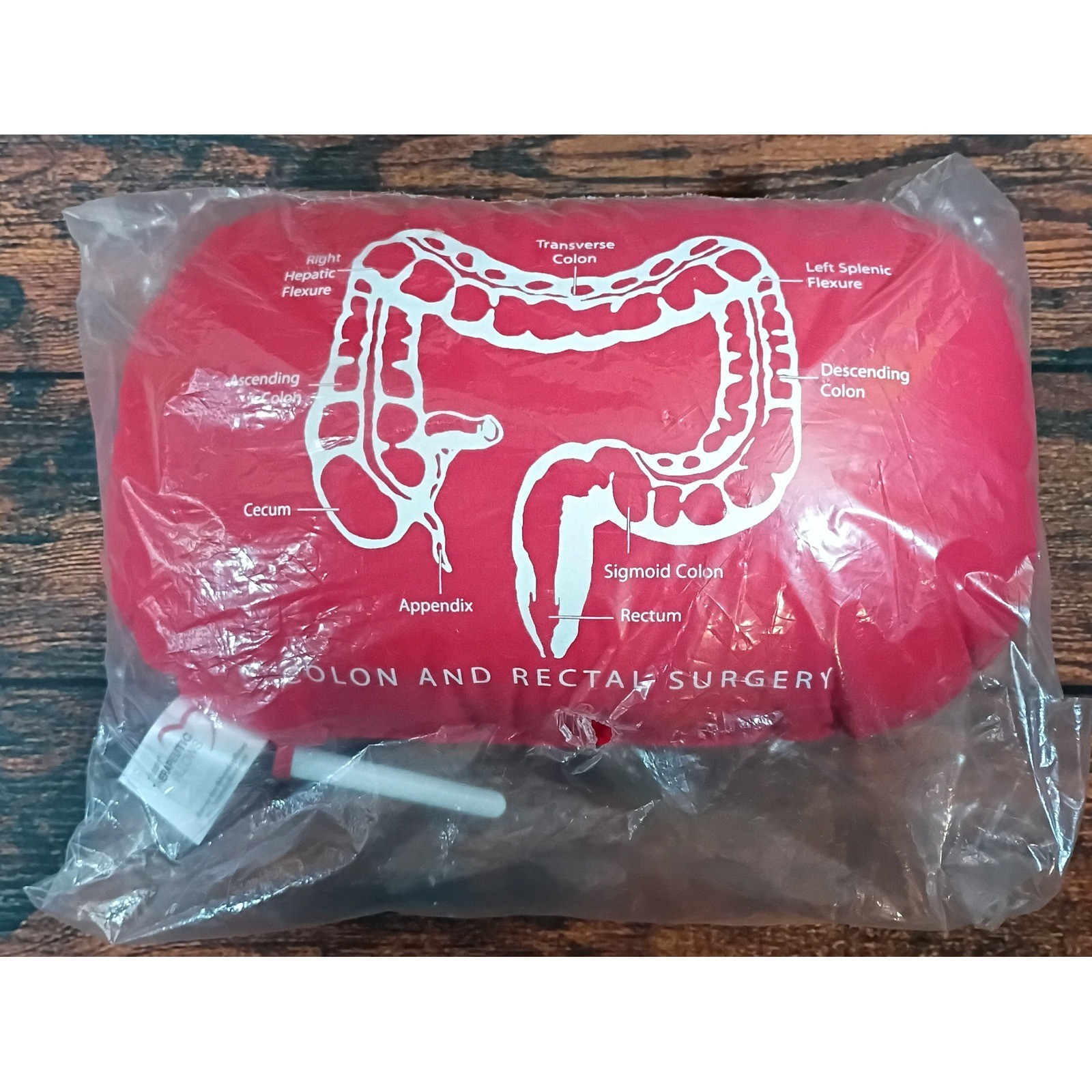 Mayo Clinic Colon and Rectal Surgery Therapeutic Pillow Red Post-Op Support New