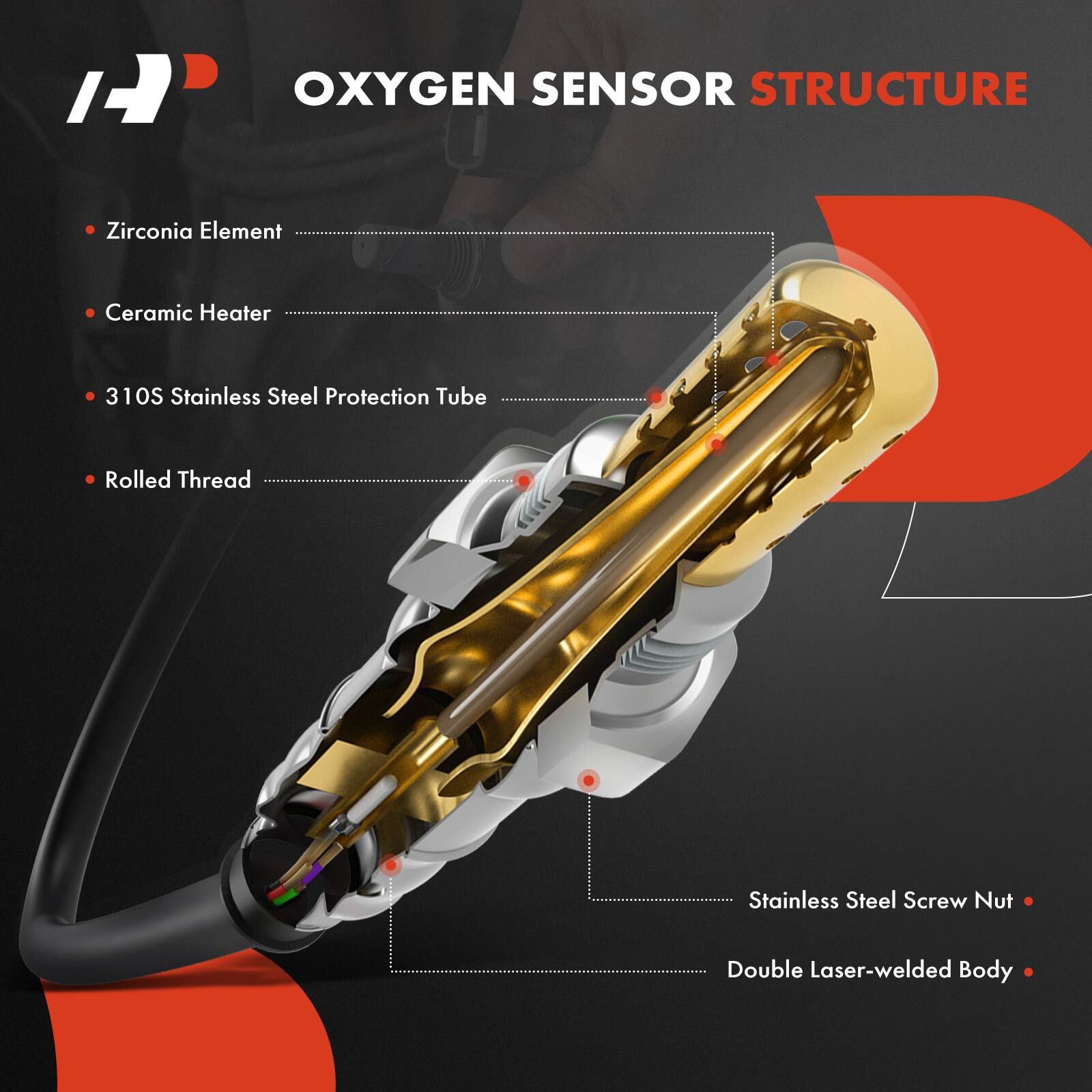 2x O2 Oxygen Sensor Upstream & Downstream for Jaguar E-Pace 2018-2020 Land Rover