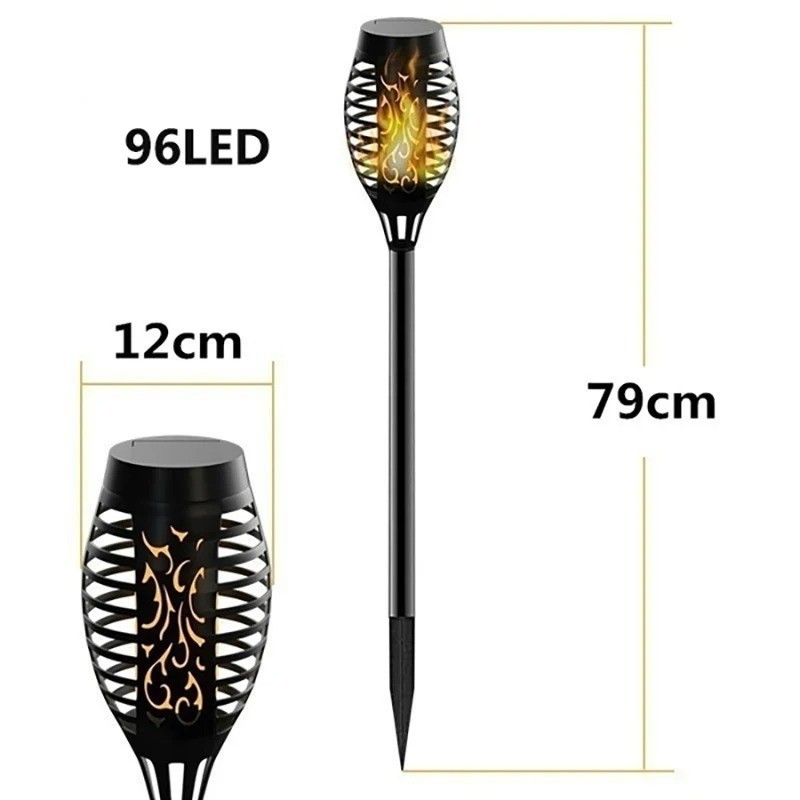 4Pack 96LED Solar Flame Light