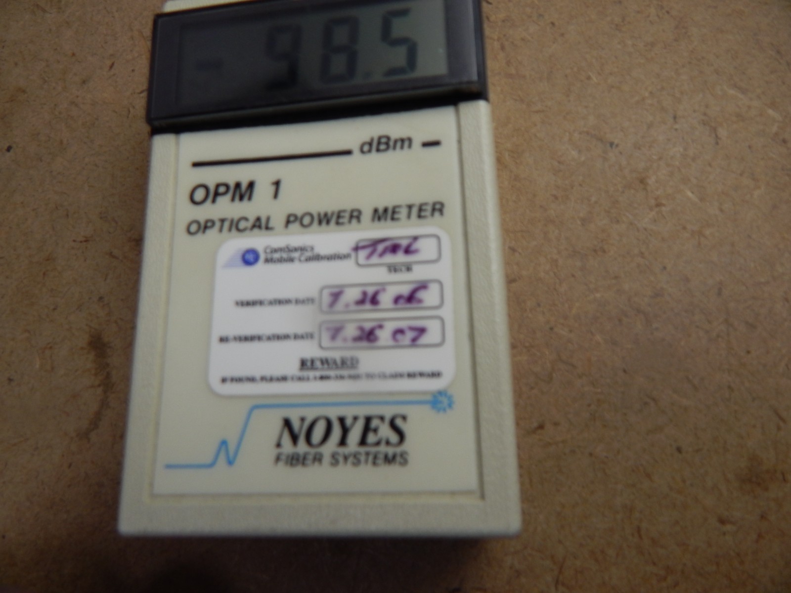 NOYES Fiber Systems OPM 1 Optical Power Meter