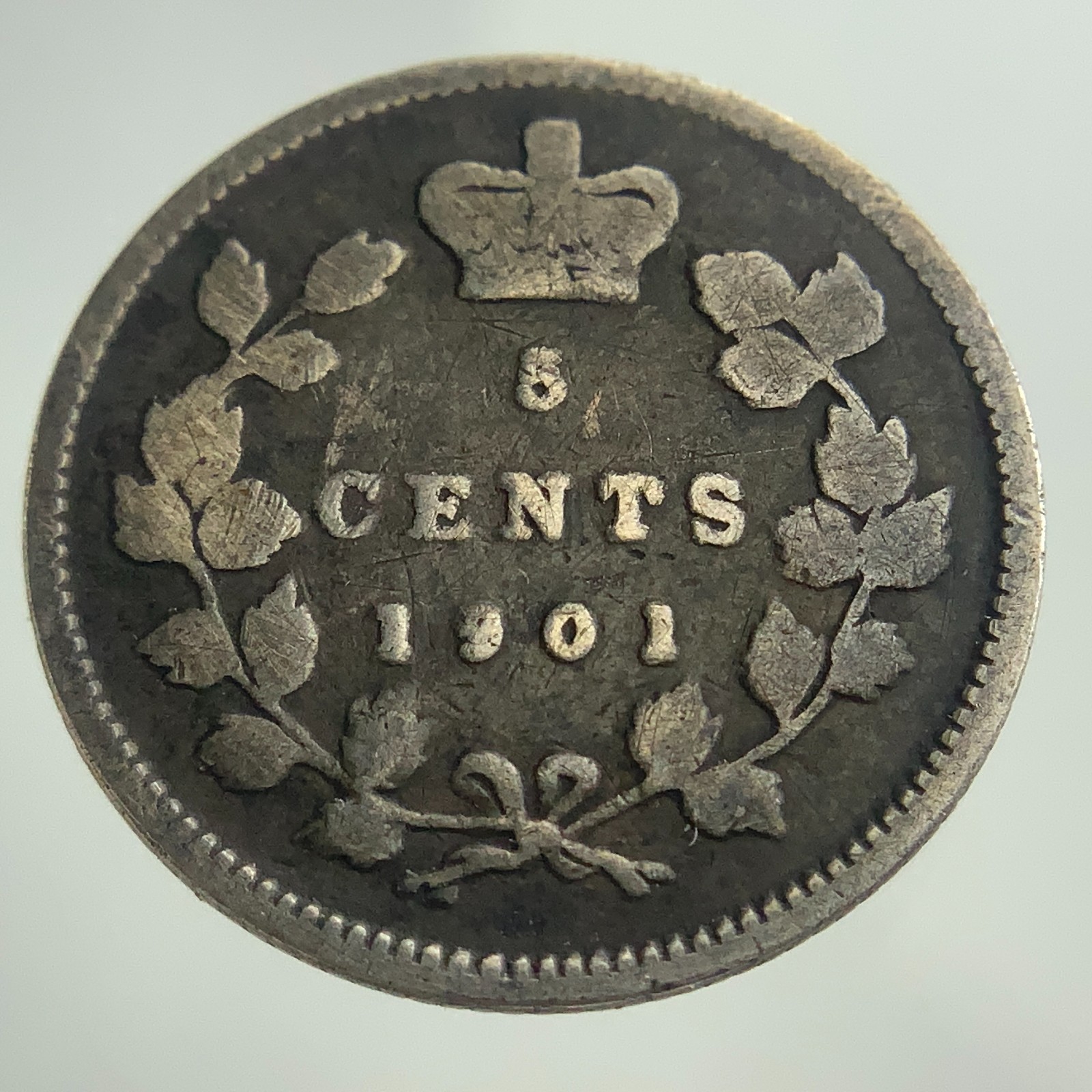 1901 Canada 5 Cents Small Silver KM# 2 Circulated Coin JJ050