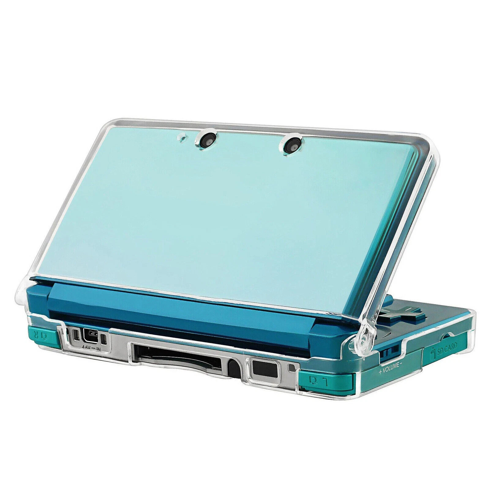 For Nintendo 3DS Clear Snap-on Plastic Crystal Hard Shell Case Protective Cover