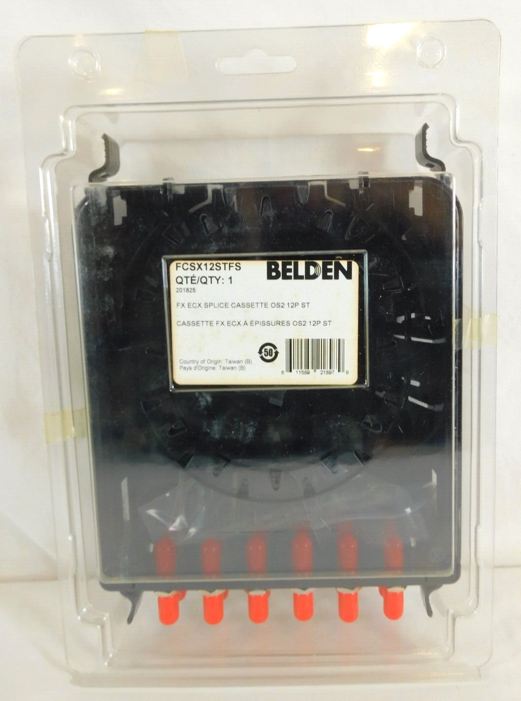 FX ECX Splice Cassette OS2 12-Port ST Belden FCSX12STFS
