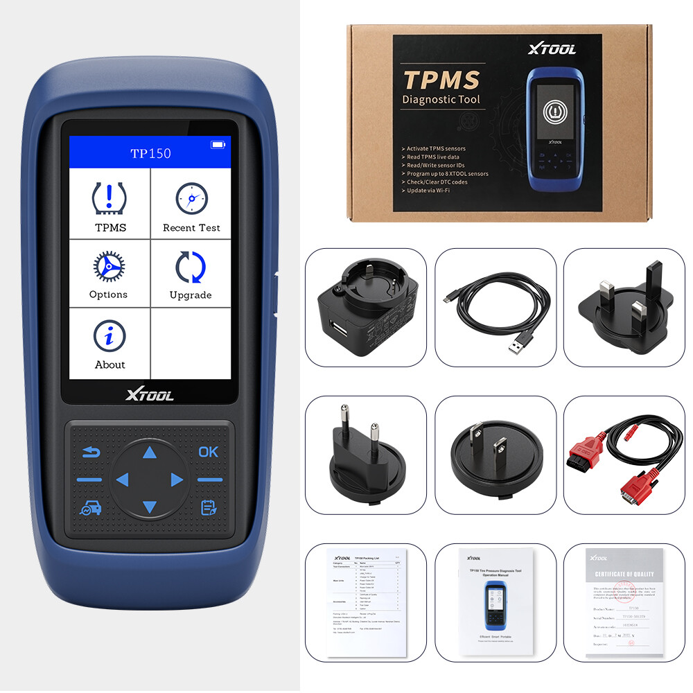 XTOOL TP150 TPMS Tire Programmer Universal Sensor Relearn Reset Activate Scanner