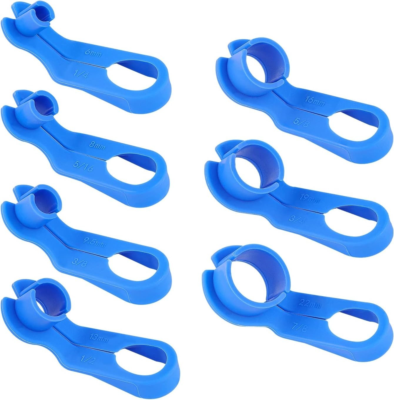 7PCS AC Fuel Line Disconnect Tool Set - 1/4 5/16 3/8 1/2 5/8 3/4 7/8 Inch Fuel F