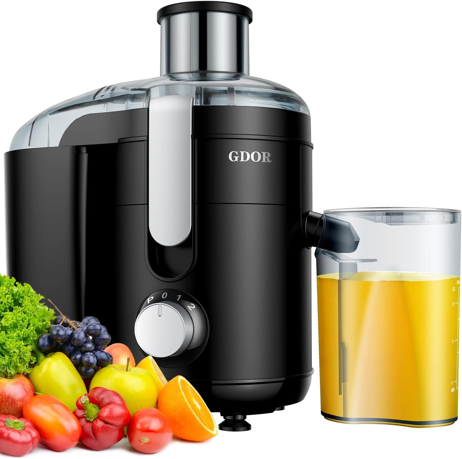 Juicer with Titanium Enhanced Cut Disc Dual Speeds Centrifugal Extractor Machine