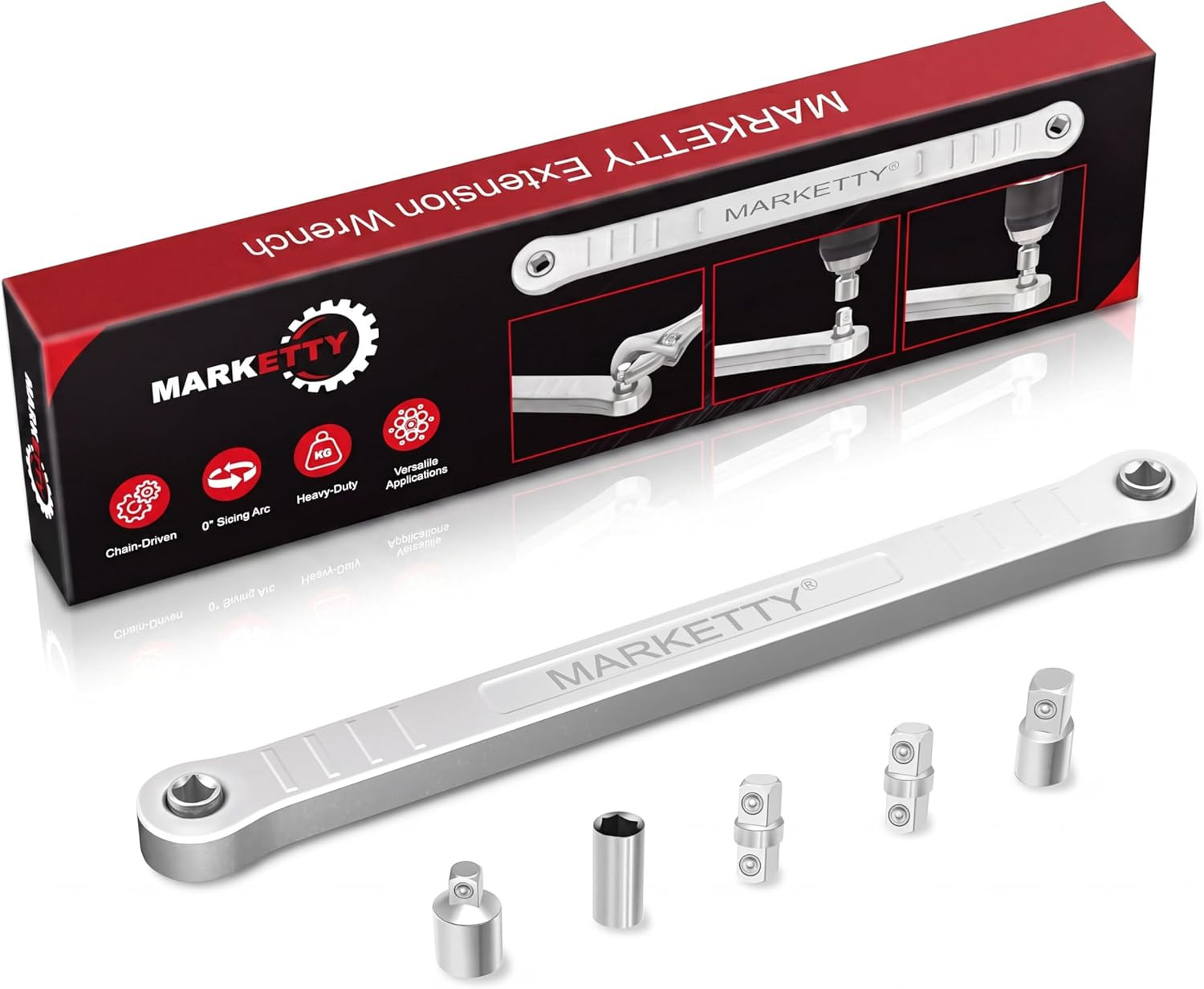 Offset Extension Wrench Impact Ready 3/8" for Tight Spaces, Wrench Extender Tool