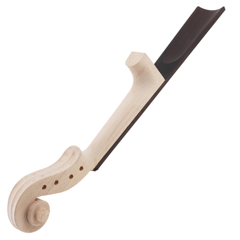 Hand Carved Maple Violin Neck Ebony Fingerboard for 4/4 Size Violin DIY Parts US