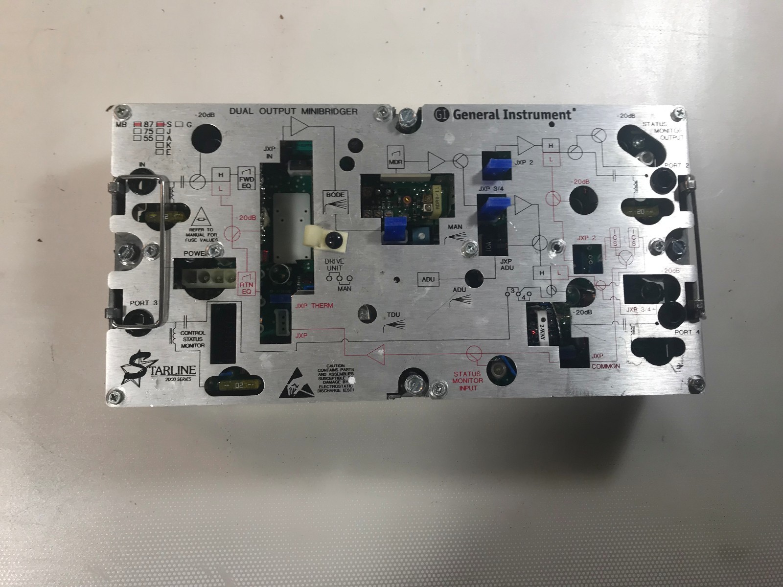 General Instrument MB87S/XGAX/LXX/XXX-XX-NXX-XXXE Line Extender Amplifier