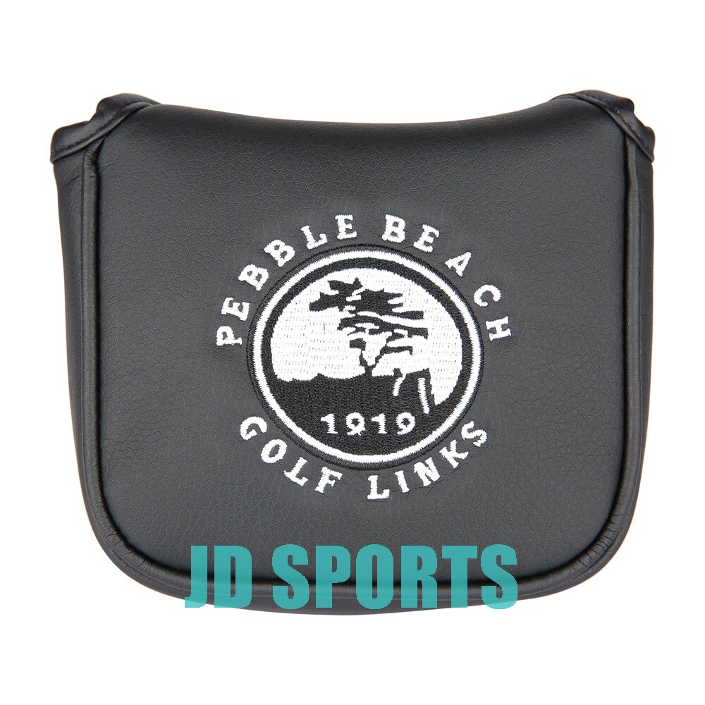 Black Pebble Beach Golf Club Square Mallet Putter Head Cover Magnetic Closure