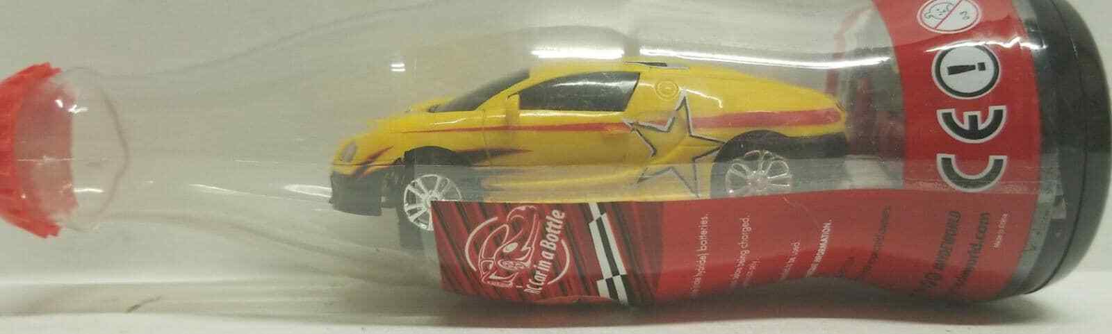 RC Remote Controlled Car In A Bottle Yellow (LOC BK-20)