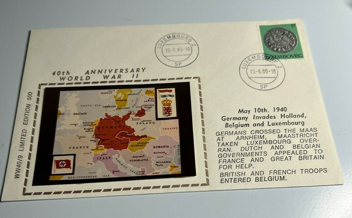 1980 40th Anniversary WWII Germany Invades Holland Commemorative cover
