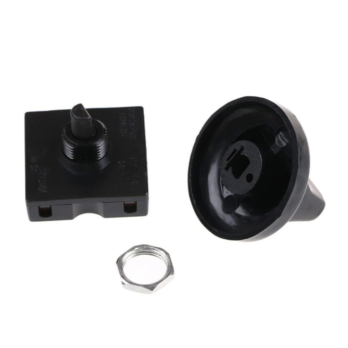 Black Fans Switch 4-Position 3-Speed Selector Switch Governor with Knob Fan Spee