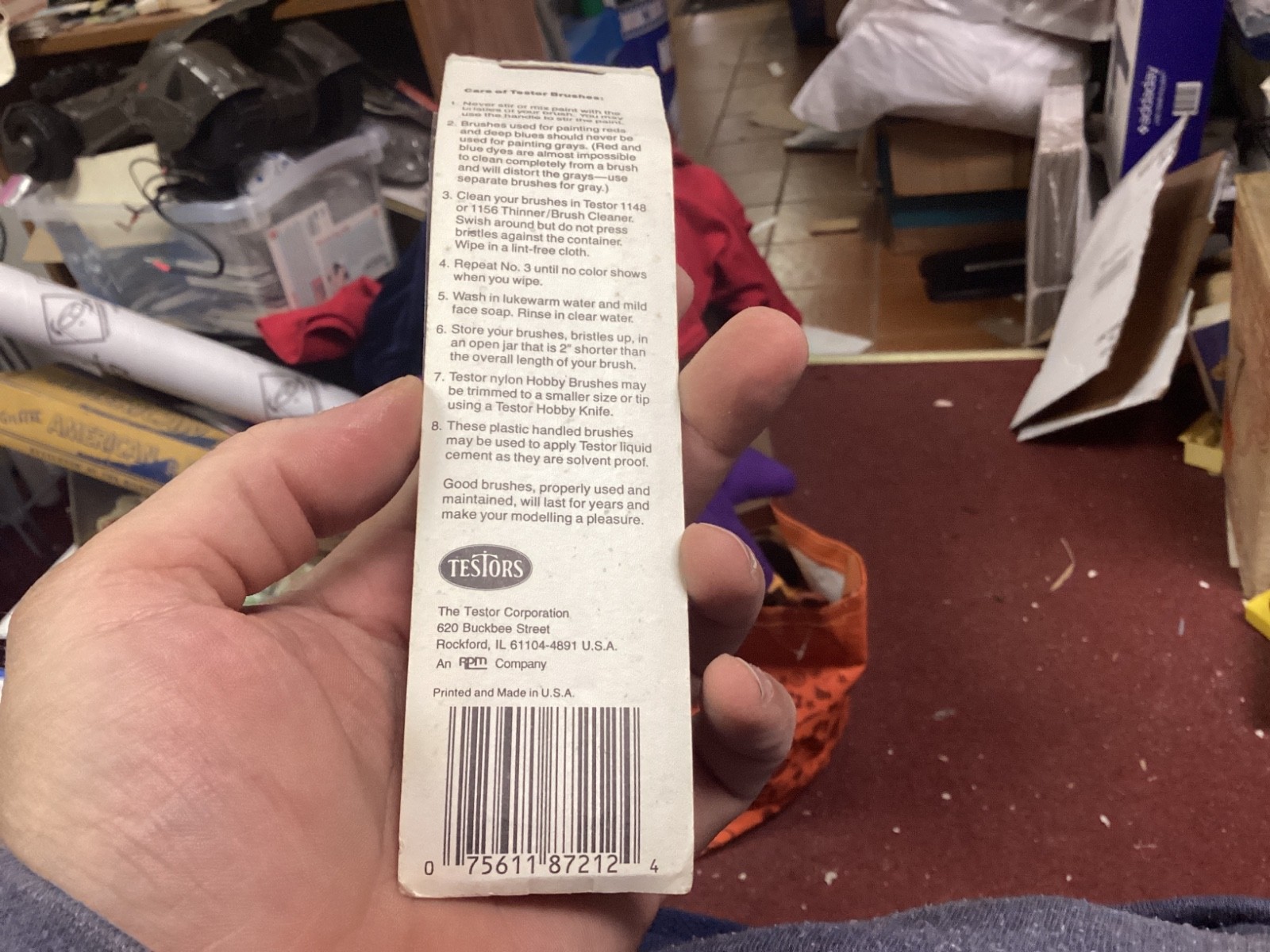 Testors 8721 Shedproof paint brushes