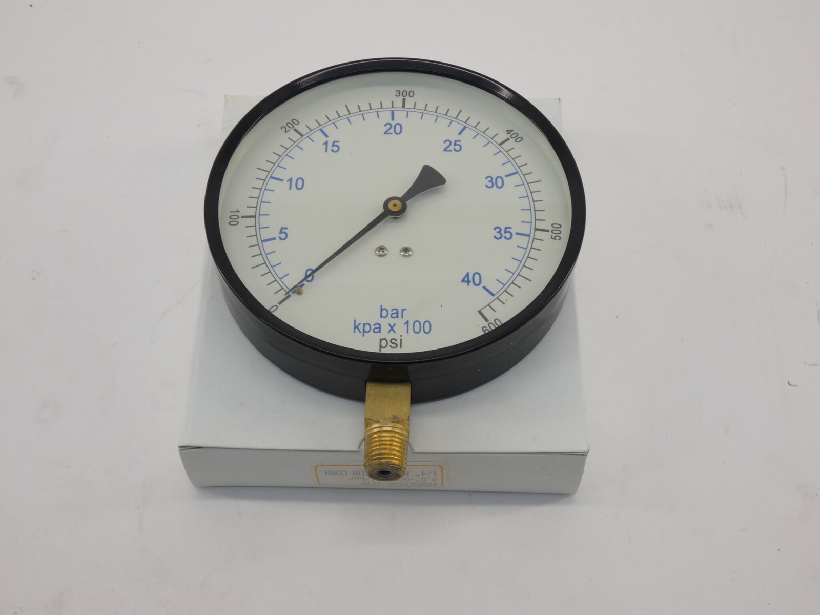 98601628-J176 Pressure Gauge 4.5" Face Dial 0-600PSI 1/4" NPT Bottom Connecti...