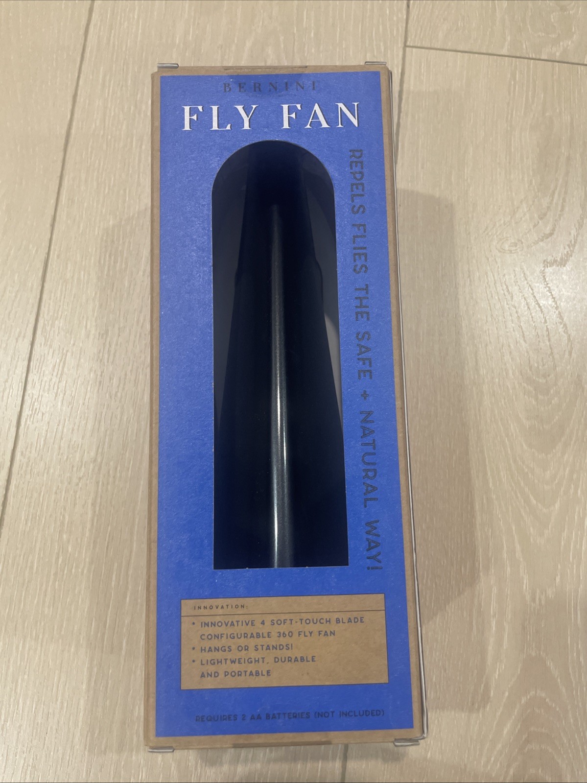 BerninI Fan Fly Repeller For Food Tables Indoor Outdoor Soft Fan Blades NEW