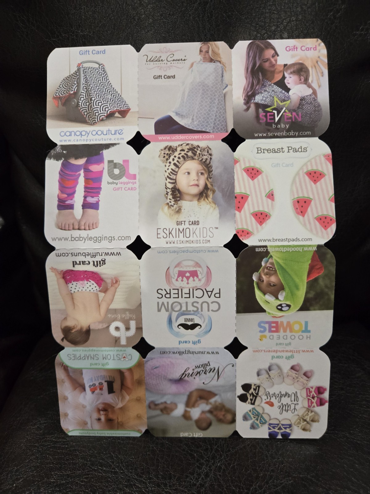 12 Baby gift cards ($520) nursing pregnancy kids newborn new mom leggings