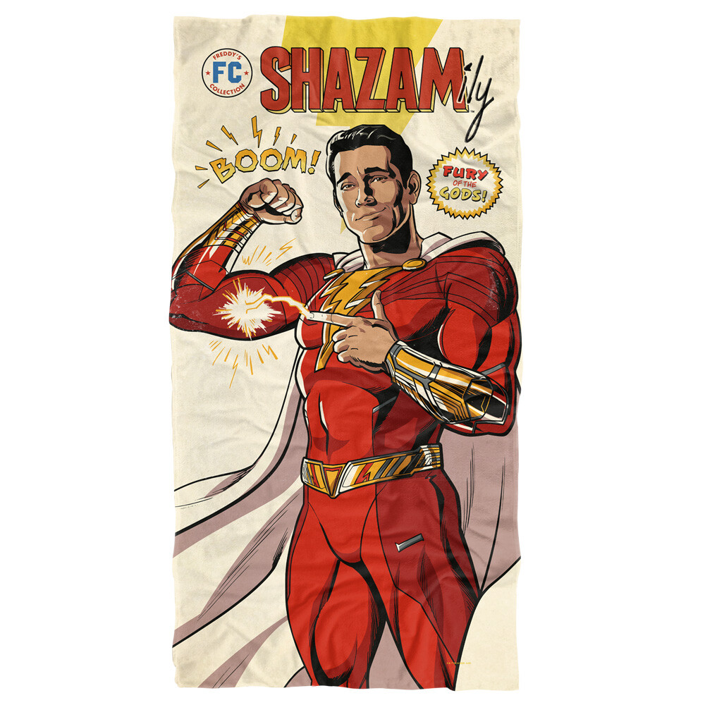 Shazam! Fury of The Gods, 30"x60" Comic Cover Beach Towel